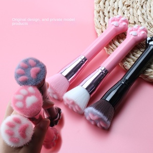 New Black Pink Custom Flat Single <b>Foundation</b> Kabuki Make up Brush for Face Custom Facial Makeup Brushes Dense <b>Foundation</b> Brushes - Product Image 1