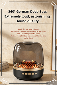 Haut-parleur Bluetooth transparent en verre cristal tendance avec son 360° °   Boîte de musique portable avec lumières RGB colorées pour une utilisation à la maison et en extérieur. - Product Image 5