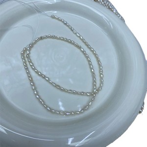 Collar de Perlas de Agua Dulce Barrocas de 2-3 mm, Económico, Perlas Sueltas Semiterminadas Naturales con Orificio Recto de Doble Cara - Product Image 5