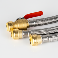 Tuyau flexible tressé en acier inoxydable de haute qualité, raccord à pression, connecteur rapide pour chauffe-eau