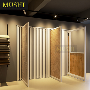 Cao cấp tùy chỉnh phong cách hiện đại sàn gỗ kéo đẩy kim loại khung Gạch gốm xây dựng đá nghệ thuật sơn hiển thị đứng - Product Image 2