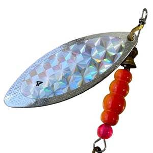 Leurre de pêche en métal Yousya, cuillère en laiton avec hameçon triple Mustad pour truite et basse - Product Image 1