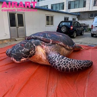Tortues gonflables réalistes, animal gonflable géant de tortue de mer pour la décoration extérieure