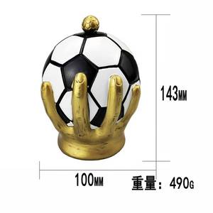 Cendrier en résine motif football, grande taille, avec couvercle, pour la maison, l'hôtel, le bar - Product Image 3