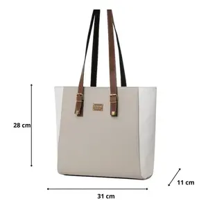 Bolso Tote para Mujer Fana Adelle, Gris M3716, Microfibra, Cuero Sintético, Uso Diario - Product Image 3