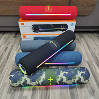 Haut-parleur multifonctionnel d'extérieur 5.3 avec AirPlay, charge rapide, longue autonomie, lumière LED RGB et son surround pour le camping