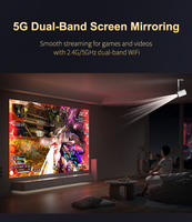 Projecteur Portable 720P HD Vidéo Android 13 Proyector WiFi Bluetooth Home Cinéma Bureau LED Projecteur