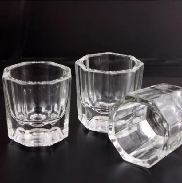 Акриловый стеклянный стакан для ногтей, Прозрачная чаша, инструмент для дизайна ногтей, держатель жидкости, подставка для ногтей