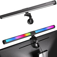 Barre lumineuse pour moniteur RGB, lampe d'écran d'ordinateur LED avec commande tactile indépendante, lampe de lecture de bureau à intensité réglable pour le jeu et le bureau