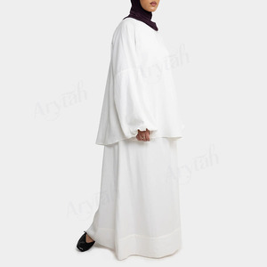 <span class=keywords><strong>Nouvelle</strong></span> <span class=keywords><strong>collection</strong></span> de vêtements islamiques pour femmes, logo personnalisé, faible MOQ, ensemble jupe et chemisier à manches longues pour femmes musulmanes avec broderie - Product Image 4