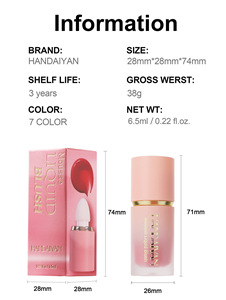 Liquid <span class=keywords><strong>Blush</strong></span> Rosy and Plump Eyeshadow Contouring Sun-Kissed Red Maquillaje para el rostro femenino. - Product Image 5