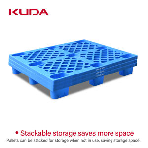 KUDA 1210A-WGQX plastik palet dört yönlü giriş tipi sanayi iç içe ızgara plastik palet için depo lojistik 1200x1000x140mm - Product Image 5