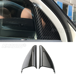 Couverture de cadre triangulaire de montant A de voiture aspect carbone/argent pour Mercedes-Benz Classe A W177 Accessoires de voiture - Product Image 1