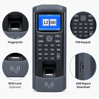 Máquina de Control de Asistencia y Acceso con Huella Dactilar Wiegand, Basada en Linux, TCP/IP, Anti-manipulación, Descarga USB, Pantalla LCD