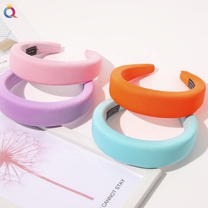 QIYUE Knitting Bright Color Padded Wide Headband <strong>Alice</strong> <strong>Band</strong> Woman <strong>Hair</strong> <strong>Band</strong> Women's <strong>Hair</strong> Accessories - Product Image 1