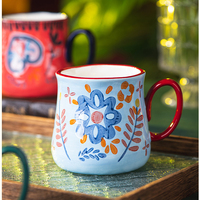 Tasses à café élégantes en céramique style ferme créative pour le petit-déjeuner, le lait, l'eau, pour la maison, le bureau, les couples, idéales pour les magasins de cadeaux