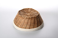 Meilleure vente Panier à pain rond en rotin et rotin Plateau à pain avec doublure en toile de coton