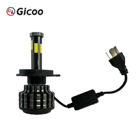 Gicoo X6s IP67 - Faro LED COB de Aluminio de 6 Lados y 12 V, 10000 LM, 360 H4/H7/H11, 60 W, Bombillas LED para Automóvil