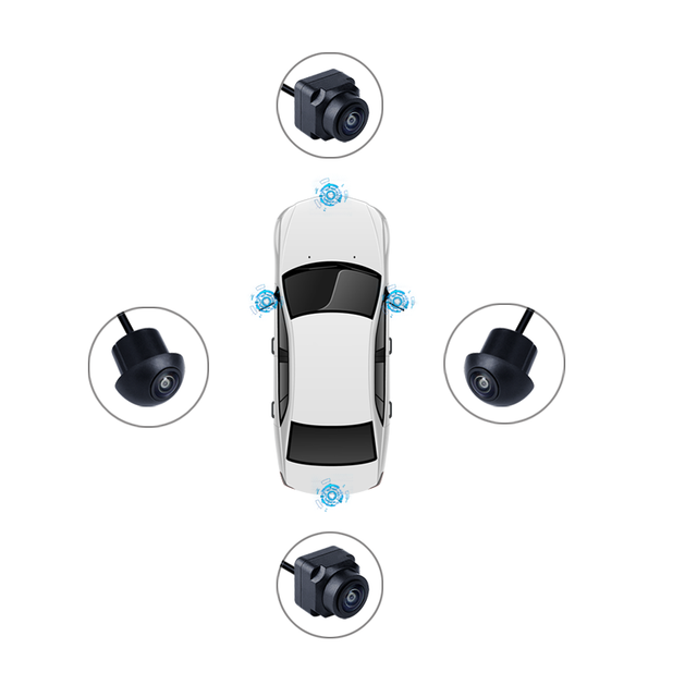 2022 Newest 170 Angle 3d Bird View Car Camera 360 Camera Surround View Panoramic Parking System 360 Degree Car Camera