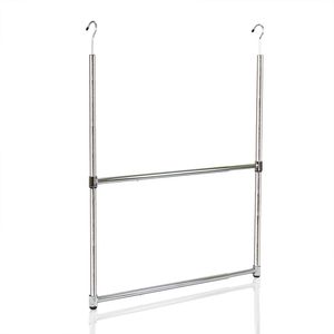 DB Oceanstar - Organizador de Armario con Barra de Colgar de Metal Cromado Ajustable de 2 Niveles - Product Image 4