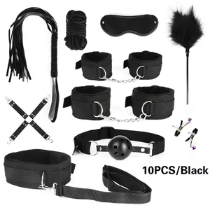 Kit BDSM Bondage da 47 Pezzi con Manette, Morsetti <span class=keywords><strong>per</strong></span> Capezzoli, Frusta <span class=keywords><strong>per</strong></span> Spanking, Plug Anale, <span class=keywords><strong>Vibratore</strong></span>, Prodotti SM e Sex Toys <span class=keywords><strong>per</strong></span> Donna e <span class=keywords><strong>Uomo</strong></span> - Product Image 2