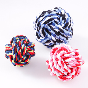 Wholesale Interactive Dual Rope <b>Ball</b> <b>Dog</b> Cat Toy Eco-Friendly Small Medium Pets Drop Shipping Random Color - Product Image 2