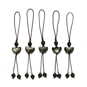 <span class=keywords><strong>Colgante</strong></span> de Piedra Natural Auténtica con Significado de Riqueza y Salud: <span class=keywords><strong>Lingote</strong></span> de Obsidiana Dorada - Product Image 2