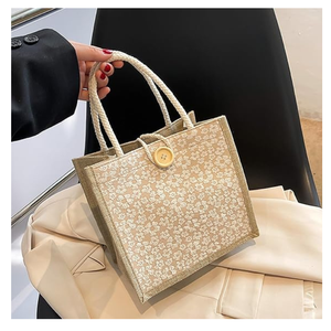 Bolsas de yute ecológicas con área de impresión | Bolsas de compras de arpillera reutilizables para logotipo personalizado, impresiones artísticas y regalos corporativos - Product Image 6