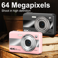 Kamera Digital 2026 CMOS Creative Layar 2.4 Inci 64 Juta Piksel Isi Ulang 650mAh Multi Warna 7.1x-16x MicroSD Video 4K
