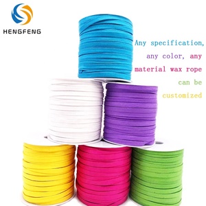 <span class=keywords><strong>Cord</strong></span>ón de cera plano redondo de 1mm-20mm de algodón y poliéster puro personalizado al por mayor - Product Image 3