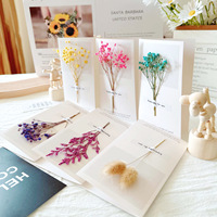 Papiers à lettres à fleurs sèches faits à la main pour cartes de vœux Invitations de mariage Cartes postales Étiquettes cadeaux-Enveloppes de vœux artisanales