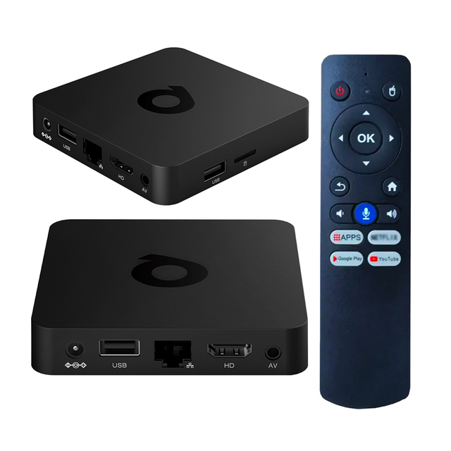 TV Box Android 10 Q1 ATV Allwinner H313 Quad Core 5G Wifi 4k 2GB/16GB Smart Tv Android Box Set-Top Box with Voice Remote