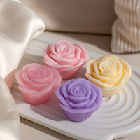 Savon à la glycérine en forme de fleur de rose fait à la main en gros avec de l'art