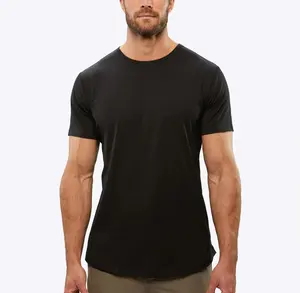 T-Shirt a manica corta OEM da uomo con motivo a stampa stile curva con motivi in bianco a 180g 200g 220g tessuto <span class=keywords><strong>Jersey</strong></span> prezzo - Product Image 1