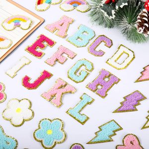 <strong>Chenille</strong> College-Style Embroidered Alphabet Snowflake <strong>Patch</strong> Self-Adhesive DIY Clothing Decoration for Backpacks Handbags Hats - Product Image 2