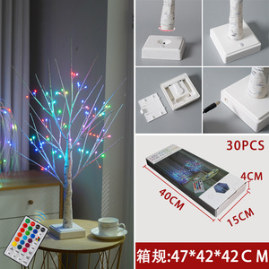 ไฟต้นไม้ RGB LED ตกแต่งคริสต์มาส ตกแต่งบ้านในร่ม ตกแต่งงานวันขอบคุณพระเจ้า แสงไฟตกแต่ง อายุการใช้งาน 2000 ชั่วโมง ปรับได้ - Product Image 5