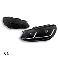 Phares avant HETOP bicolores pour Golf 6 2009-2012, lampe LED de haute qualité, très vendus, plug and play, DRL pour Volkswagen