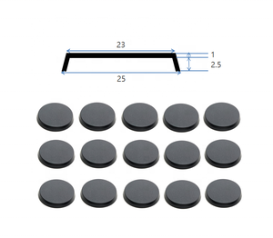 Wargame Miniature 25mm Bases creuses rondes en plastique Warhammer Jeux de table Miniatures Bases rondes en plastique - Product Image 3