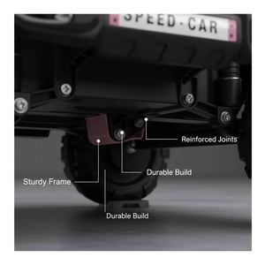 รถยนต์ไฟฟ้าสำหรับเด็ก 4 ล้อ รุ่นพักผ่อน มอเตอร์ 390 แรงม้า แบตเตอรี่ 12V7Ah ตัวถังพลาสติก ไฟ LED รอบตัว พร้อมเครื่องเล่น MP3 ที่นั่งกว้างขวางเพื่อการขับขี่ที่ราบรื่น - Product Image 3