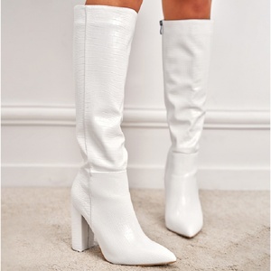 Western Designer Style Botas Altas 2025 Fall Winter Leather High Heel Knee High Boots for Women - Product Image 6