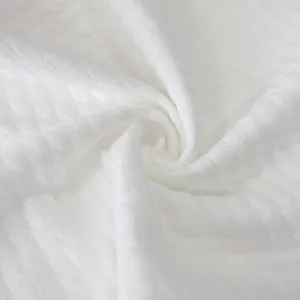 Großhandel 270g/m² 60% Baumwolle 40% Polyester gestrickt CVC Jacquard Strick Inter lock Stoff für Nachtwäsche