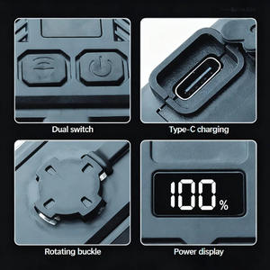 Lampe de travail LED étanche en ABS 10W 9 LED, feux de jour, 120 décibels, batterie rechargeable portable - Product Image 3