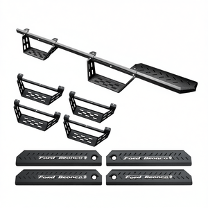 Barres de protection latérales Ford Bronco, marchepieds noirs en métal pour utilisation tout-terrain - Product Image 1
