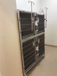 Jaula para Mascotas EURVET de 4 Puertas, Acero Inoxidable 304, para Hospital <span class=keywords><strong>Veterinario</strong></span>, Guardería, Aislamiento para Inyecciones/Infusiones - Product Image 5