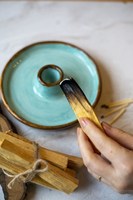 UOBOBO Porte-encens en céramique pour Palo Santo du Pérou, brûleur d'encens, bougeoir