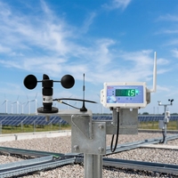 Alarme de vitesse du vent sans fil distribuée RK150-01 pour ferme éolienne, portée 1 km, relais 10A pour salle de contrôle centrale de cluster de turbines