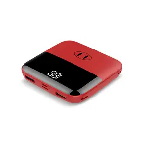 Q5 Amazon-Mini banco de energía Abs de 10000 Mah, cargador portátil Usb Dual, ultrafino, con 2 puertos Usb para teléfono móvil