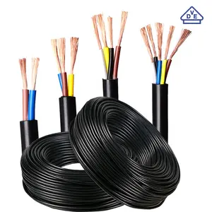 מפעל מחיר מרובה ליבות 500V 0.75mm 1mm 1.5mm 4mm 6mm Pvc מבודד כבל חשמל 2 3 4 5 6 7 ליבה גמיש RVV חוט H05VV-F כבל