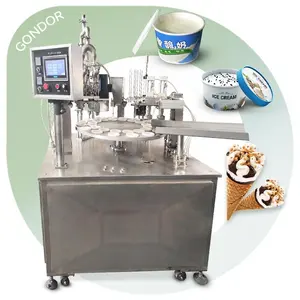 Ausrüstung halbautomatische gelee-Mini-Versiegelmaschine Joghurt-Pudding Rotationsmaschine für Becher 4-Tasse-Befüllung und Versiegelung