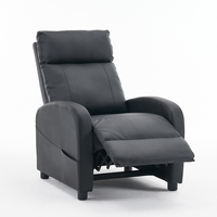 Fauteuil inclinable moderne en cuir PU avec fonction de relaxation, fauteuil d'appoint extensible en cuir synthétique pour salon